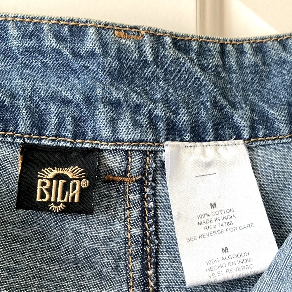 Bila Blue and White A-Line Skirt - Picture 10 of 13